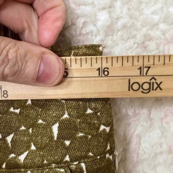 Merona skirt Womens size 8 Gold cotton blend shell polyester liner side zip - Picture 8 of 10